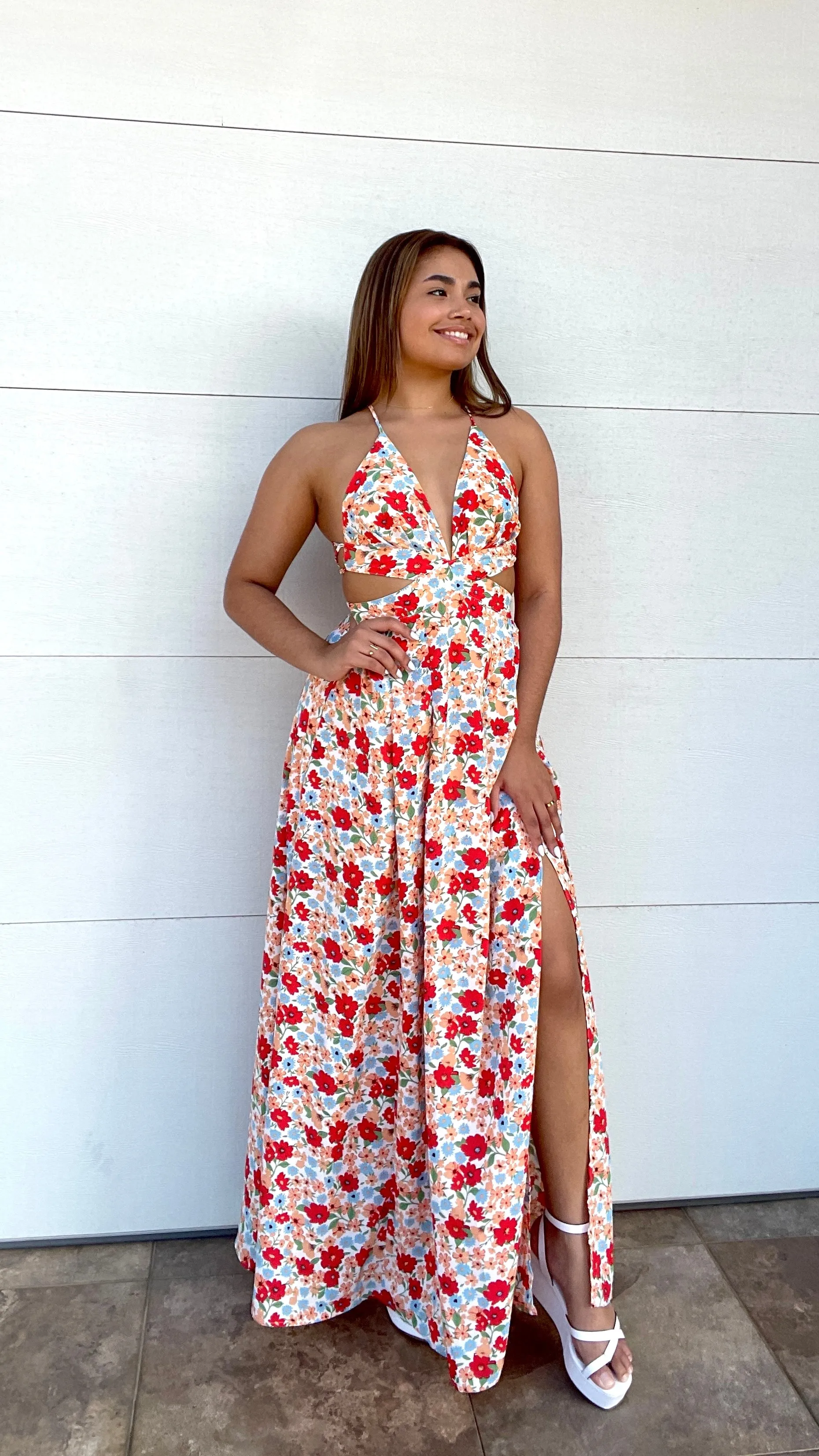 Open Cut Flower Dress
