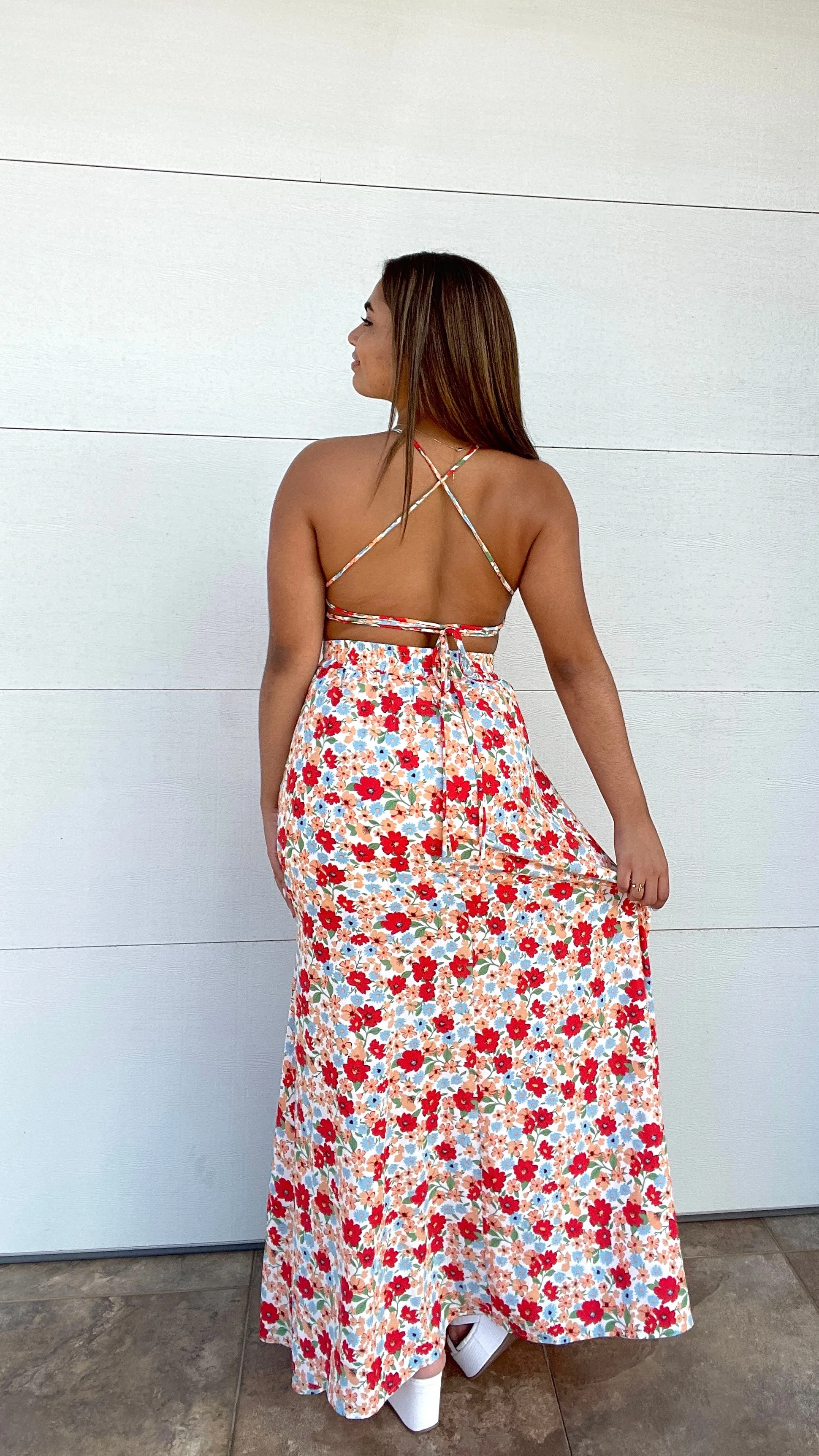 Open Cut Flower Dress