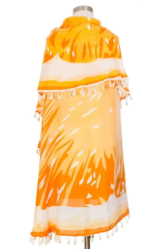 Orange Beach Tassel Cover Up