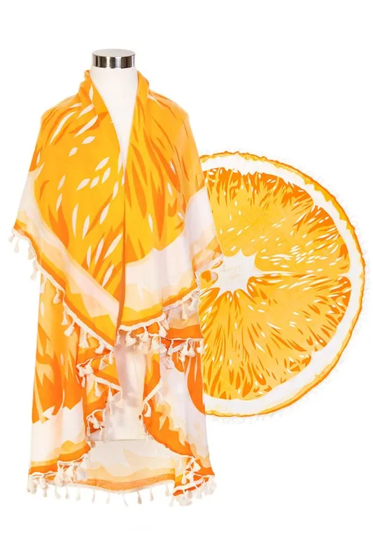 Orange Beach Tassel Cover Up