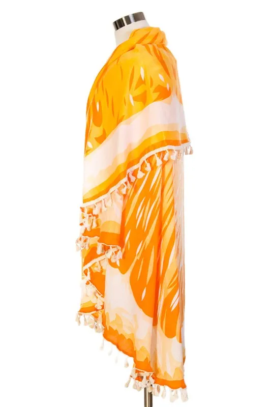 Orange Beach Tassel Cover Up