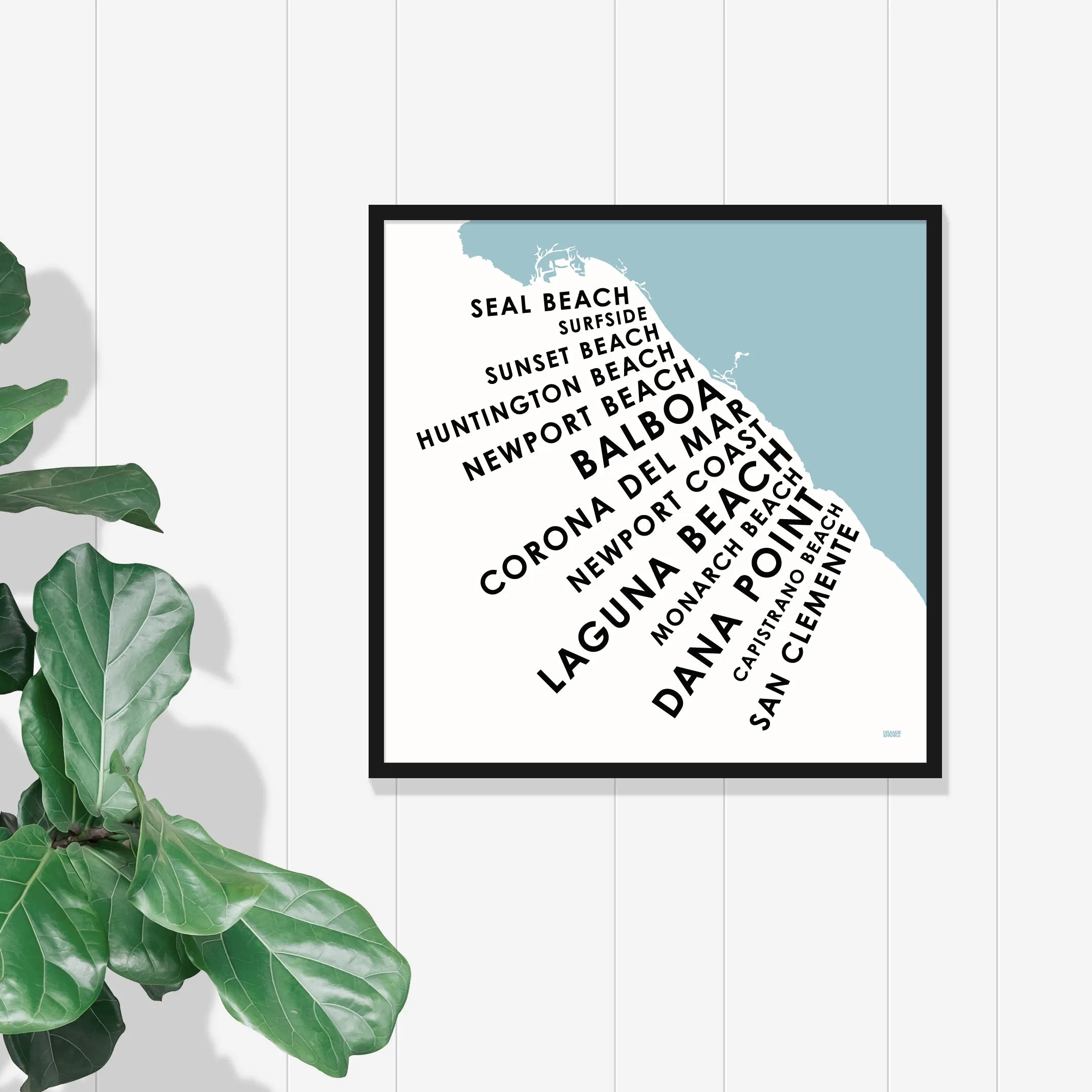 Orange County Beach Towns Print