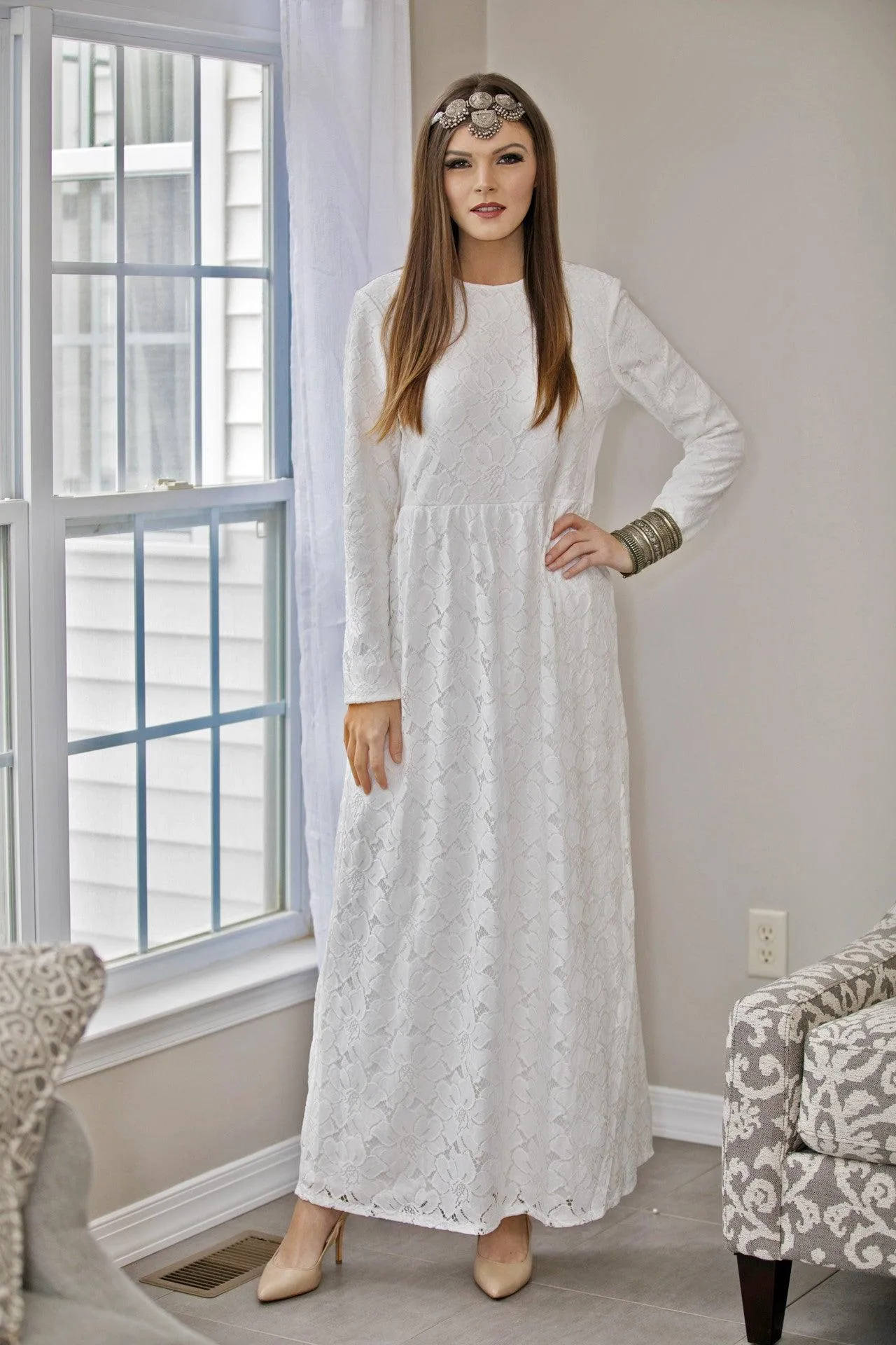 Orchid Lace Maxi Dress