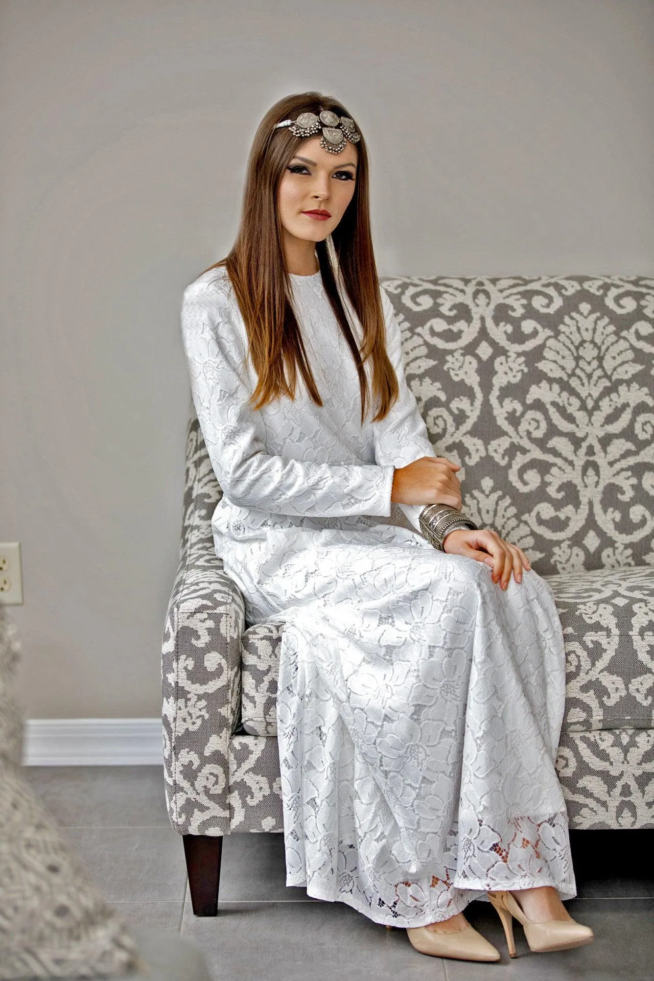Orchid Lace Maxi Dress
