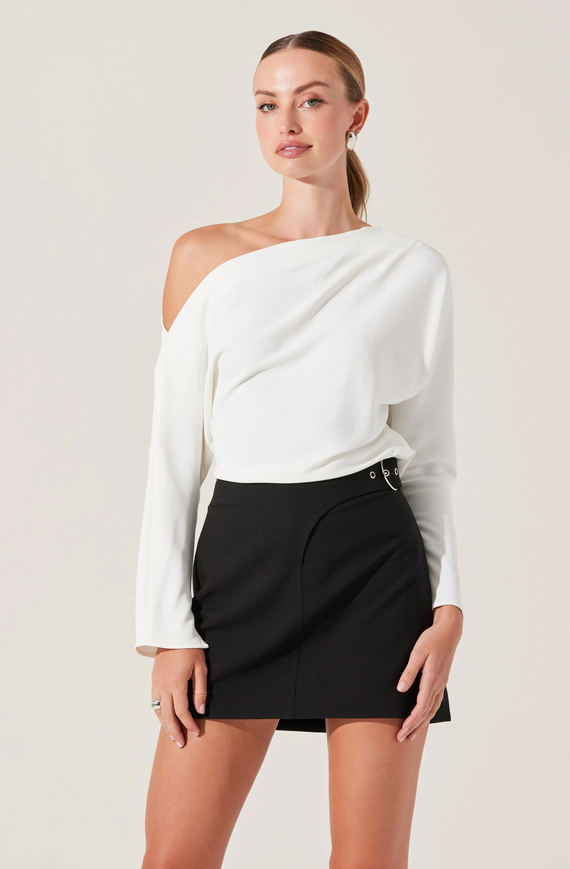 Orlia Off Shoulder Asymmetric Top