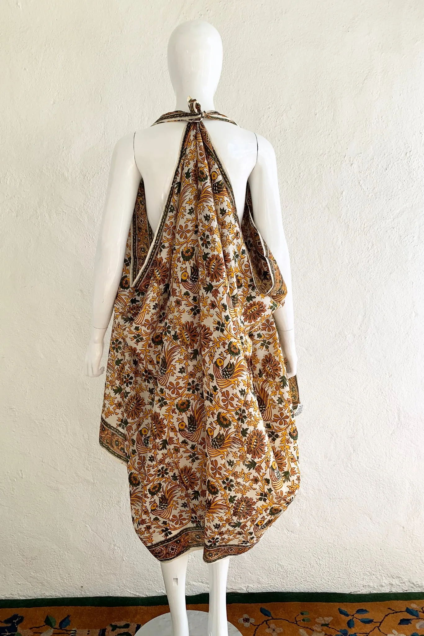 Oversized Handblocked Silk Shawl