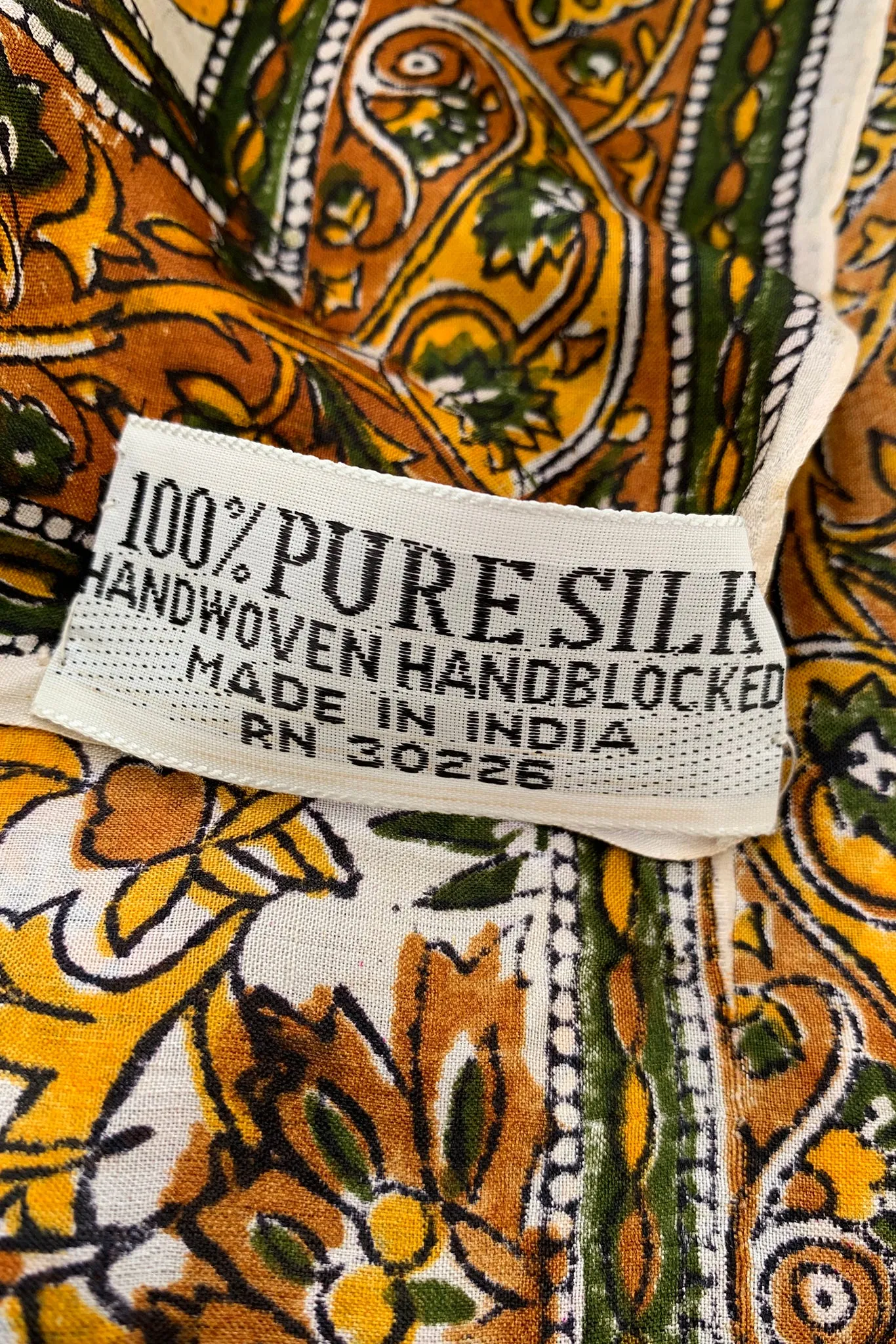 Oversized Handblocked Silk Shawl