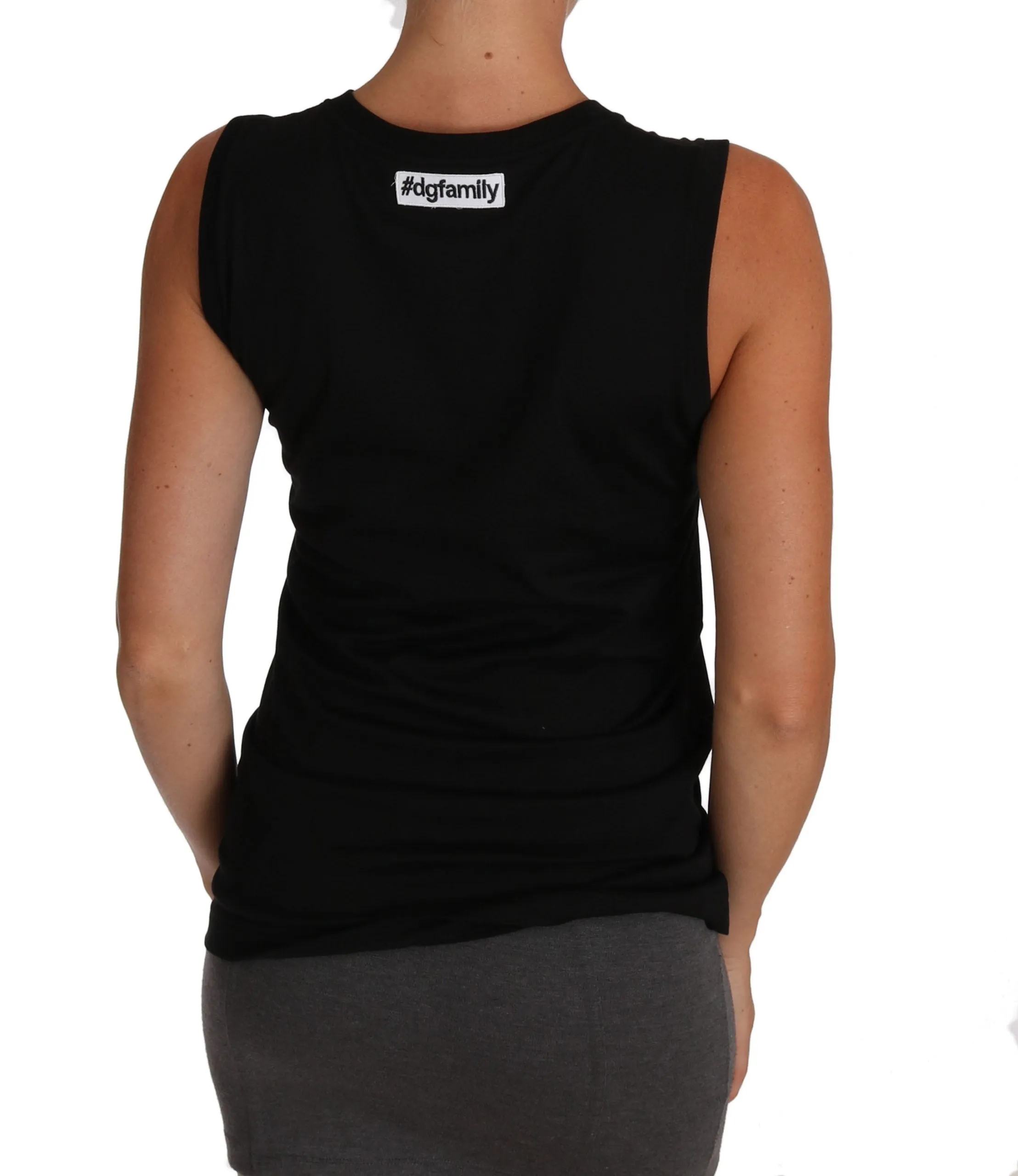 Pineapple Black Cami Crystal  T-shirt Top
