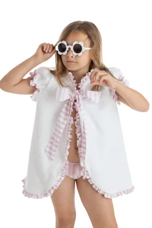 PINK STRIPES Beach Cover Up