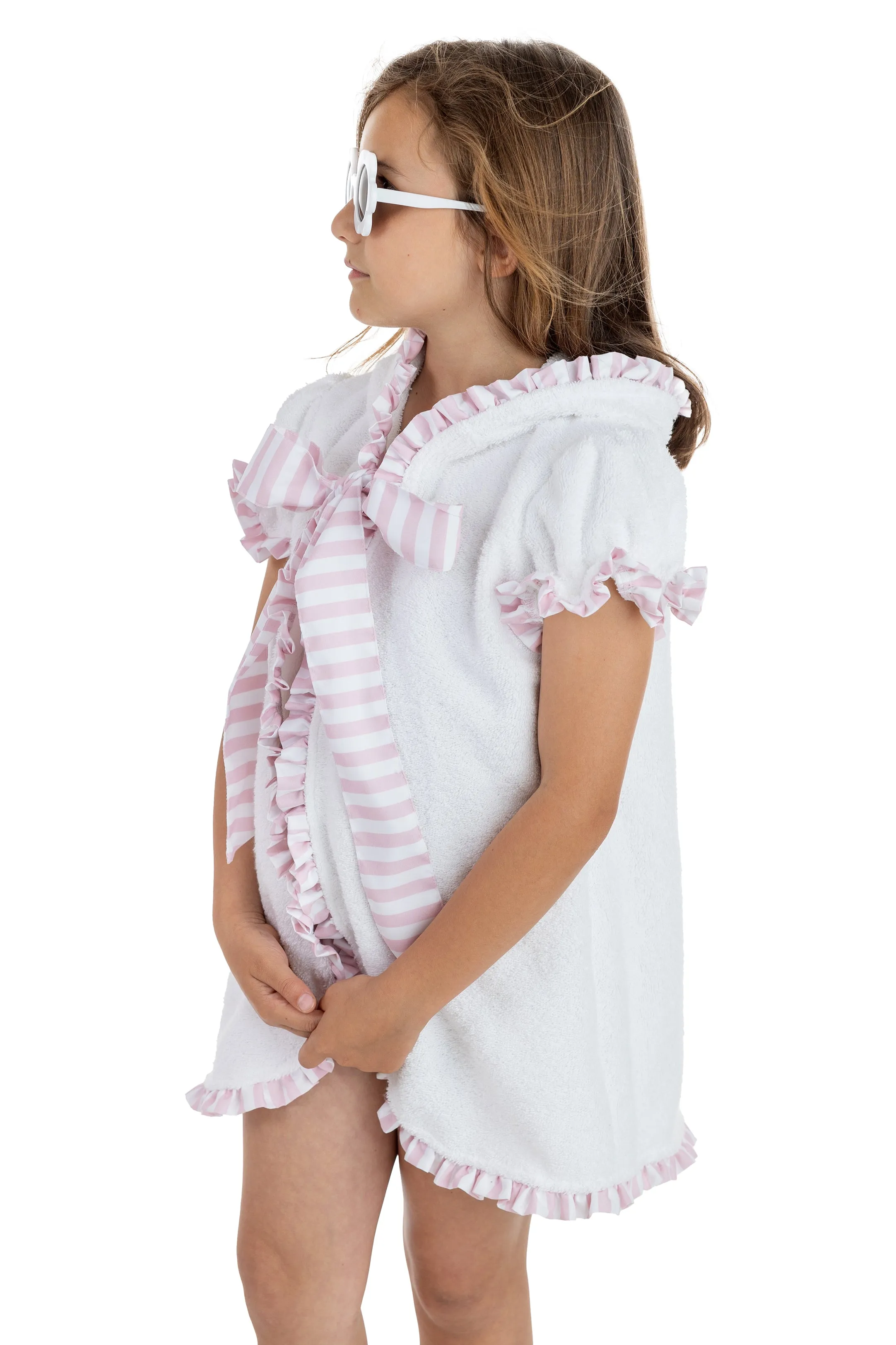 PINK STRIPES Beach Cover Up