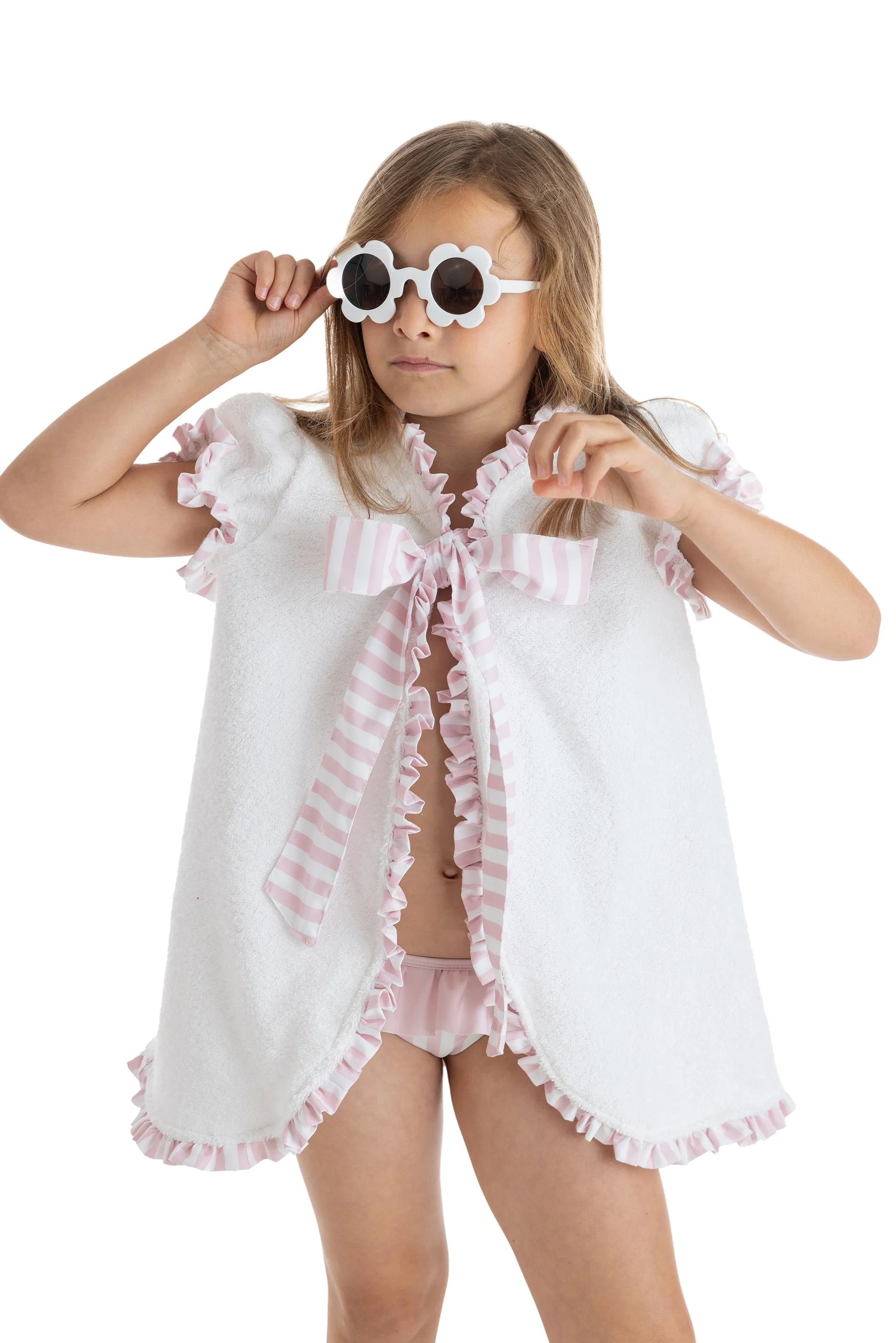 PINK STRIPES Beach Cover Up