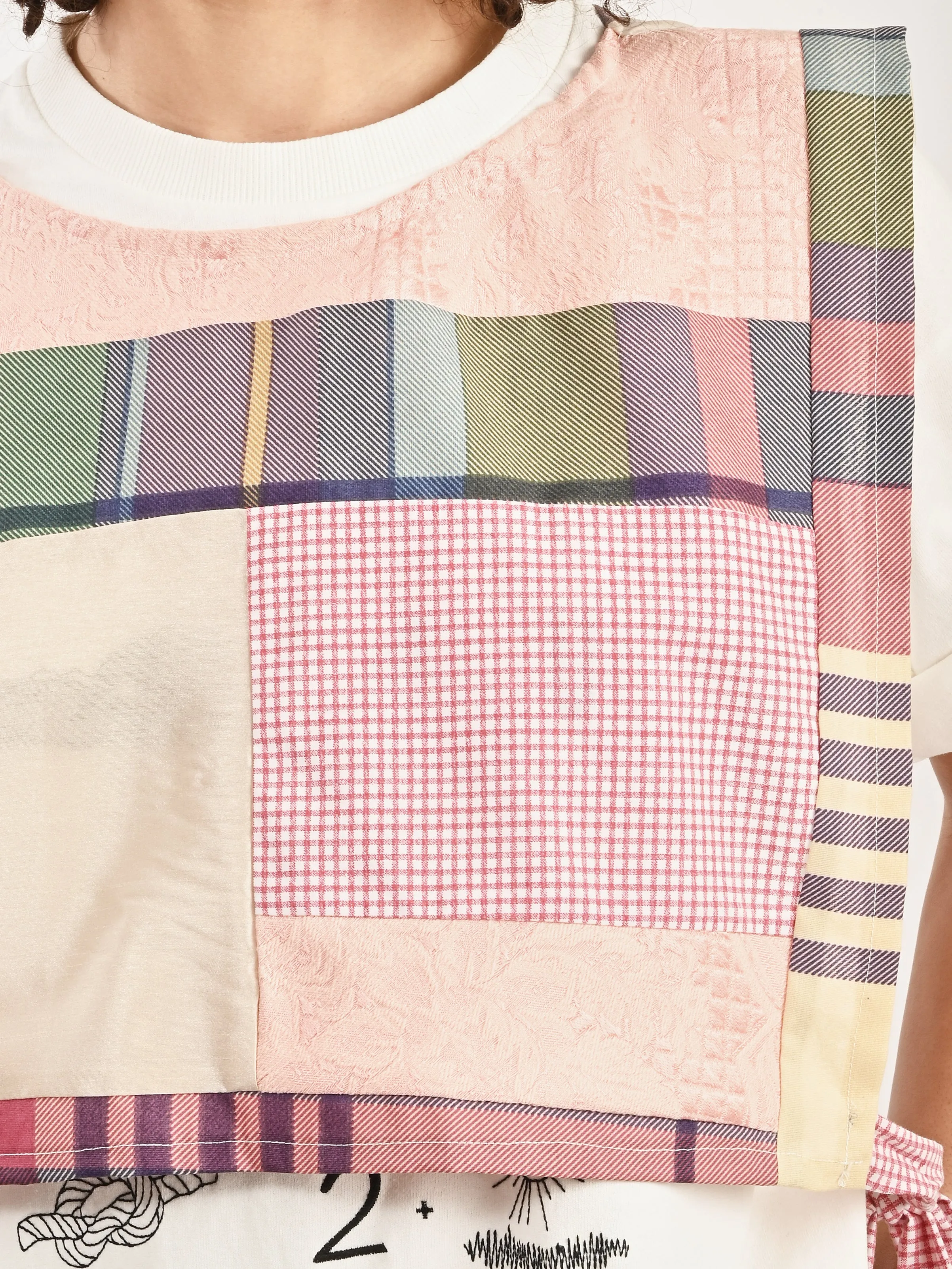 Pink/Gingham Patchwork Dickie