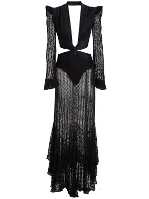 Plunge Netted Beach Dress ::RET