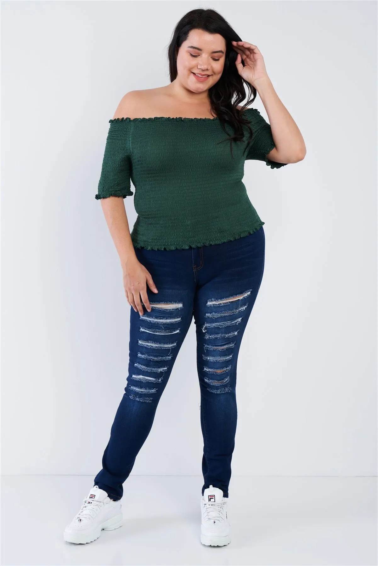 Plus Size Off The Shoulder Top