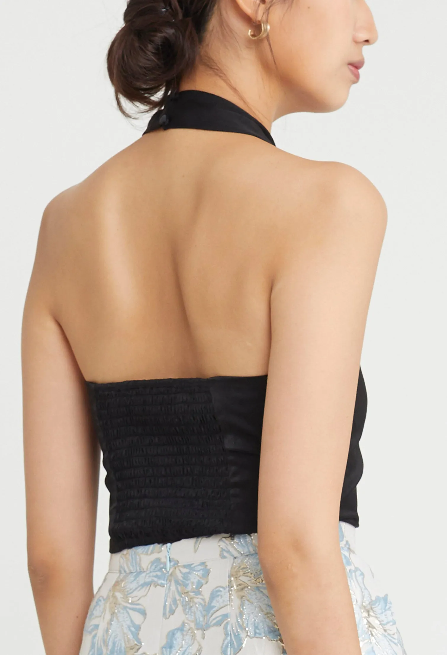 Posh Satin Criss-cross Top
