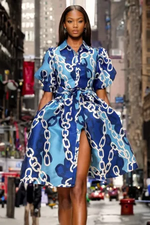 Print Puff Sleeve Dress