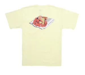 Properly Tied Mens Hot Off the Press Tee- Light Yellow
