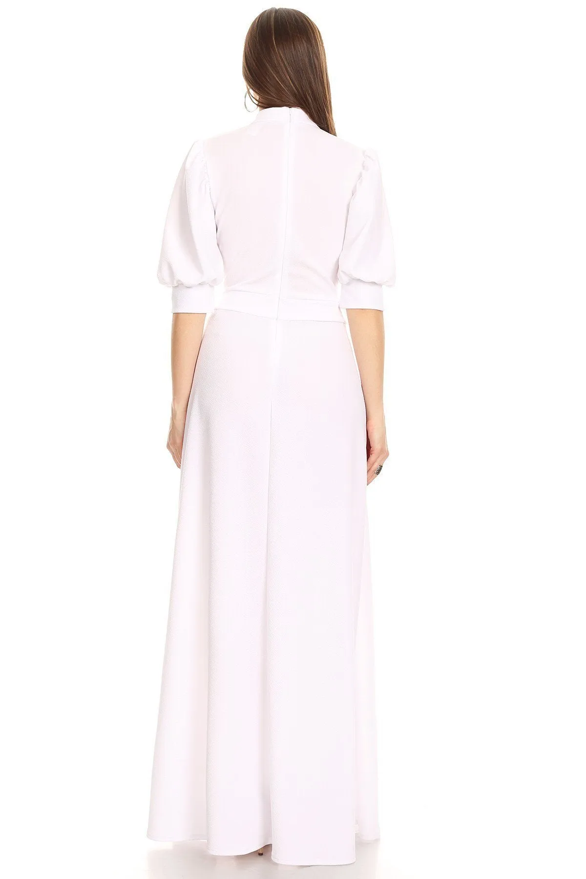 Puff Sleeve Maxi Dress