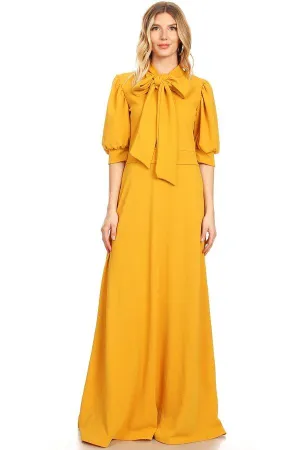 Puff Sleeve Maxi Dress