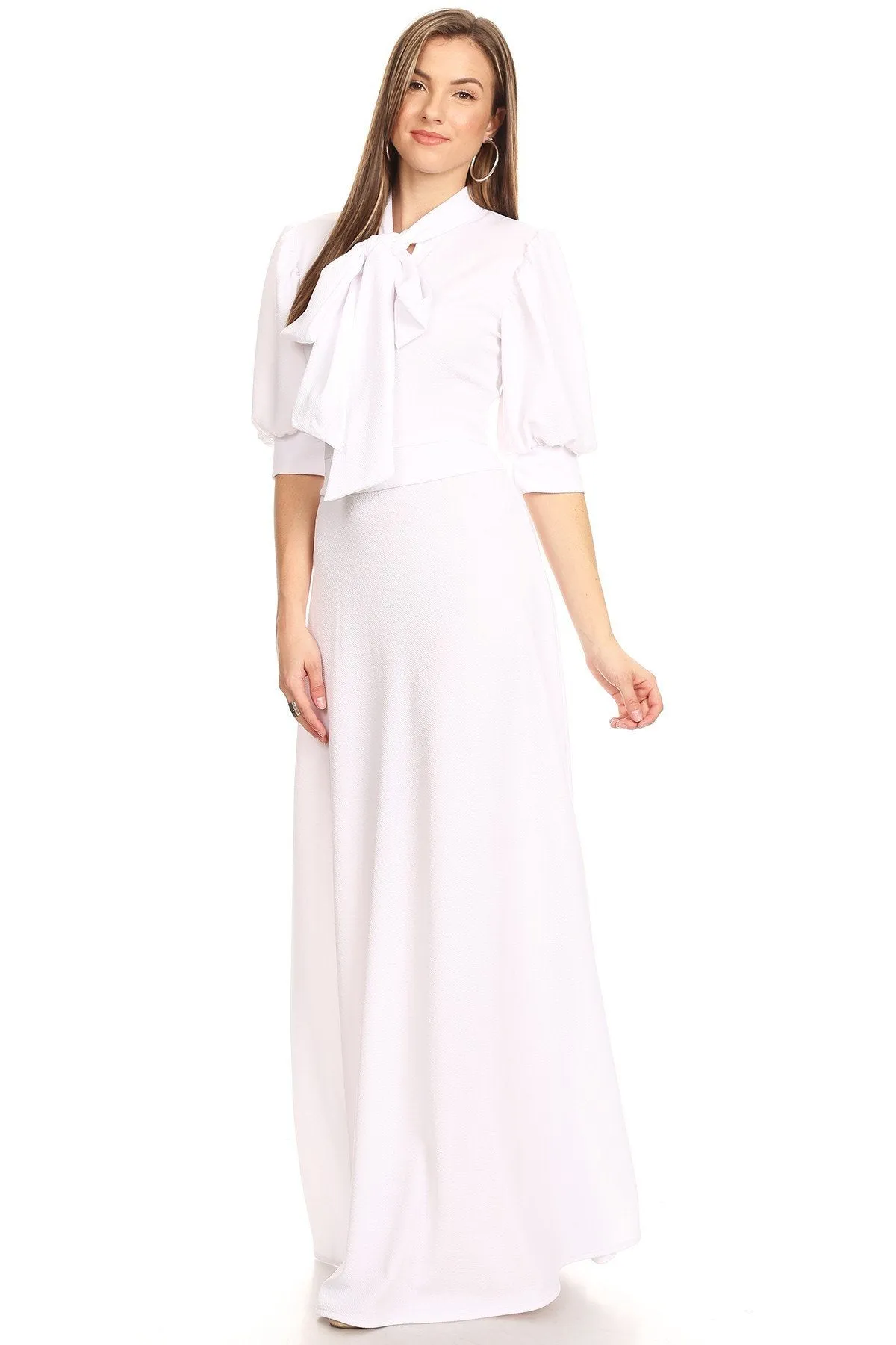Puff Sleeve Maxi Dress