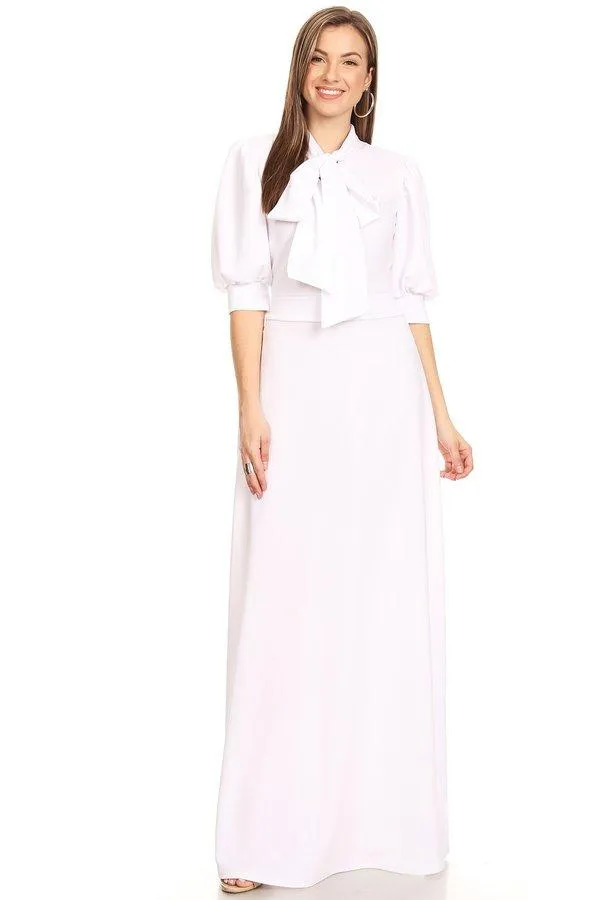 Puff Sleeve Maxi Dress