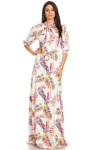 Puff Sleeve Maxi Dress