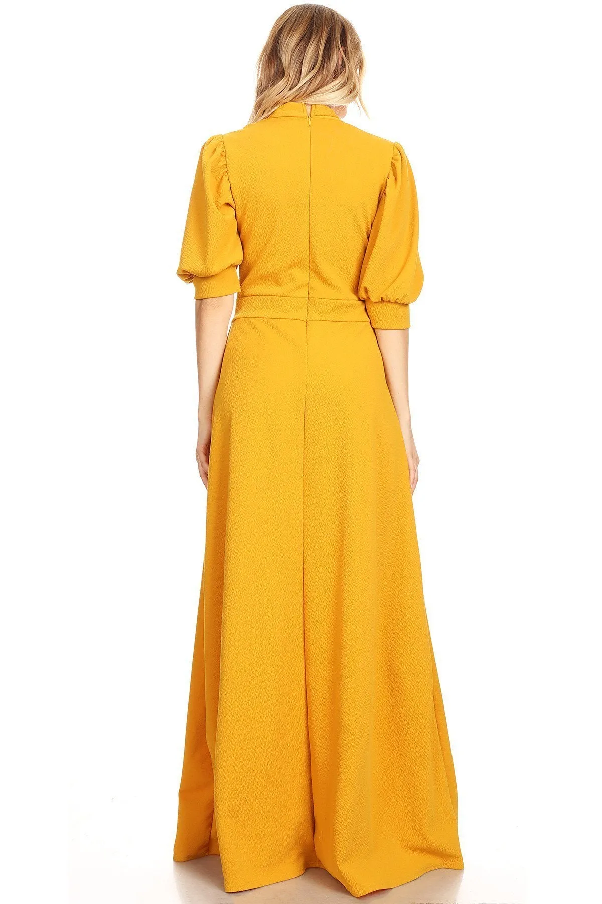 Puff Sleeve Maxi Dress