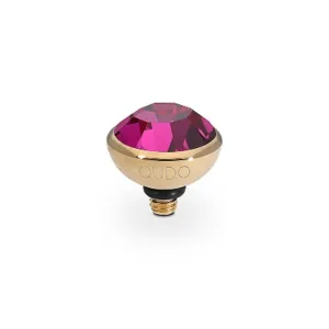 Qudo Bottone 10mm Gold Topper - Fuchsia