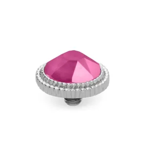 Qudo Fabero 10mm Silver Topper - Peony Pink