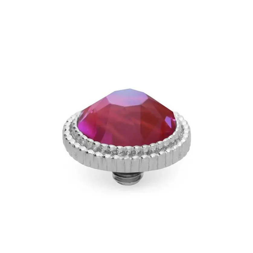Qudo Fabero 10mm Silver Topper - Royal Red Delite