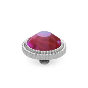 Qudo Fabero 10mm Silver Topper - Royal Red Delite