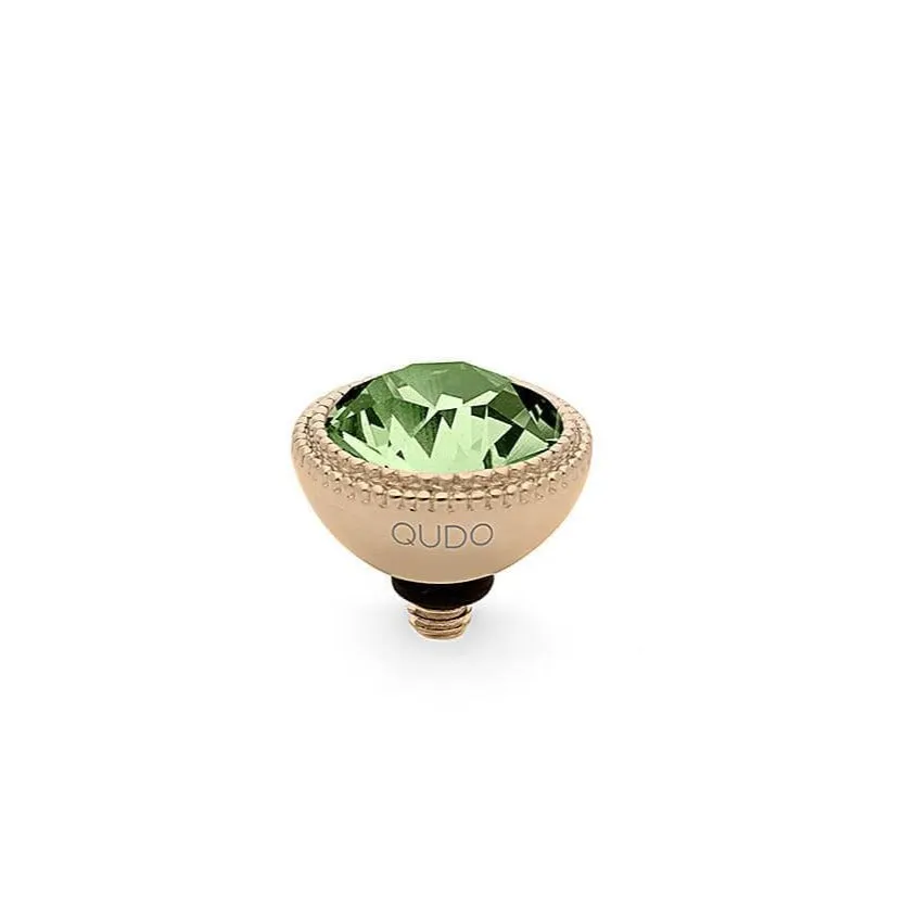 Qudo Fabero 11mm Gold Topper -  Peridot