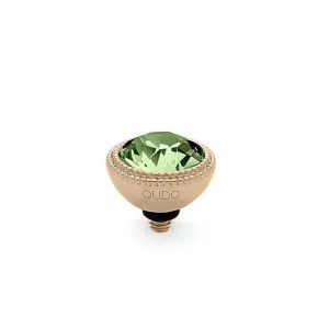Qudo Fabero 11mm Gold Topper -  Peridot