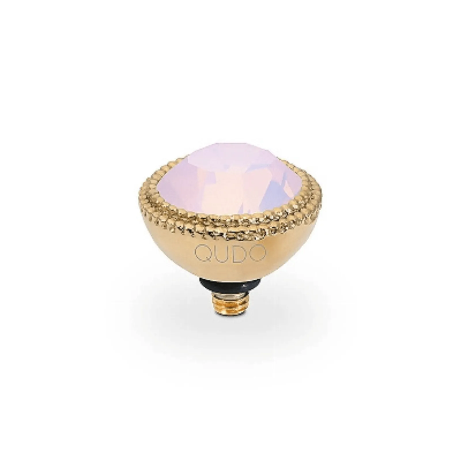 Qudo Fabero 11mm Gold Topper - Rose Opal