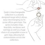Qudo Tondo Deluxe 10mm Rose Gold Topper - Smoked Topaz