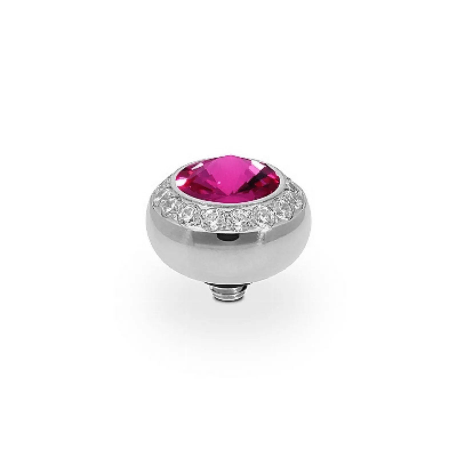Qudo Tondo Deluxe 10mm Silver Topper - Fuchsia