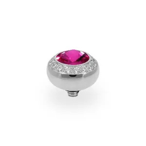 Qudo Tondo Deluxe 10mm Silver Topper - Fuchsia