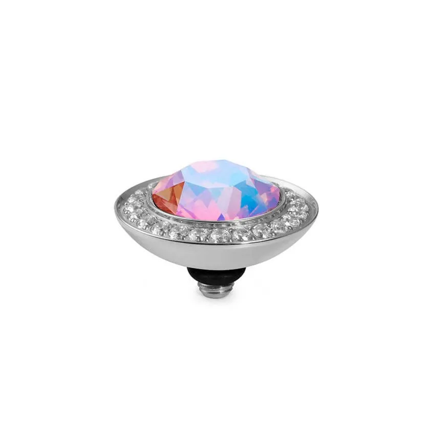 Qudo Tondo Deluxe 13mm Silver Topper - Light Rose Shimmer