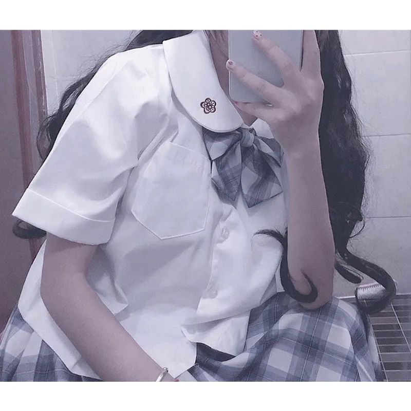 "COLLAR PLUM EMBROIDERY" SHIRT N081401