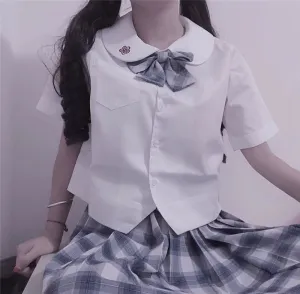 "COLLAR PLUM EMBROIDERY" SHIRT N081401