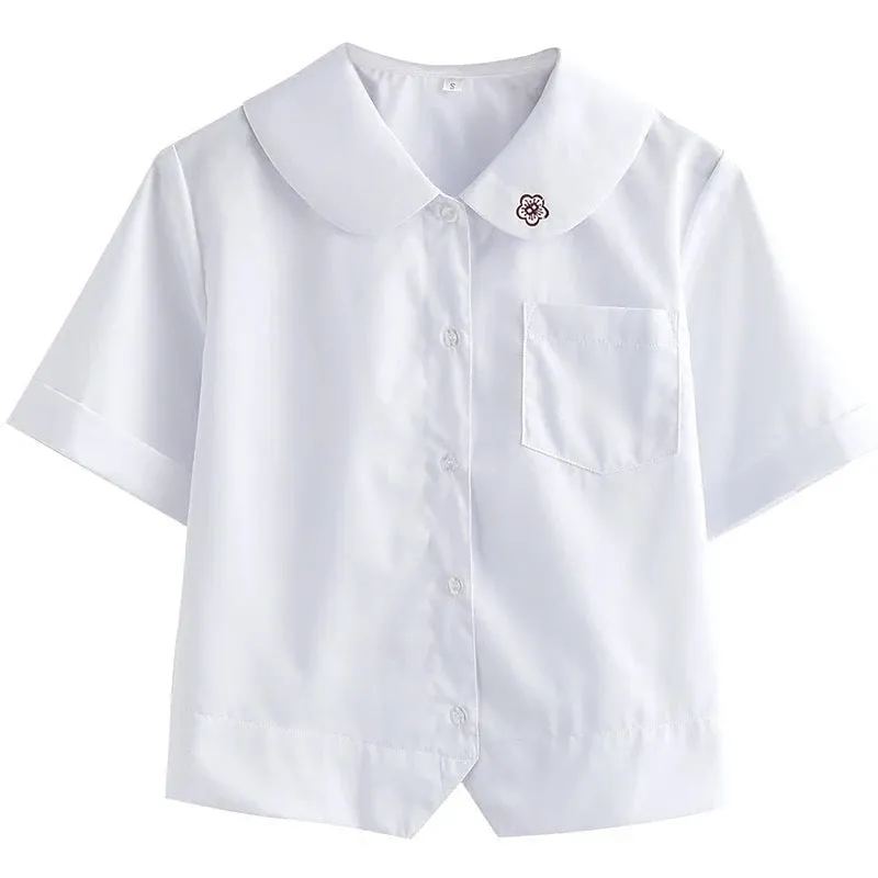 "COLLAR PLUM EMBROIDERY" SHIRT N081401