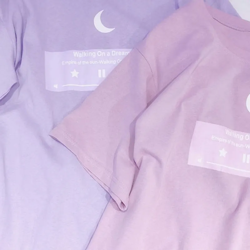 "HARAJUKU MOON" PASTEL TEE K070809