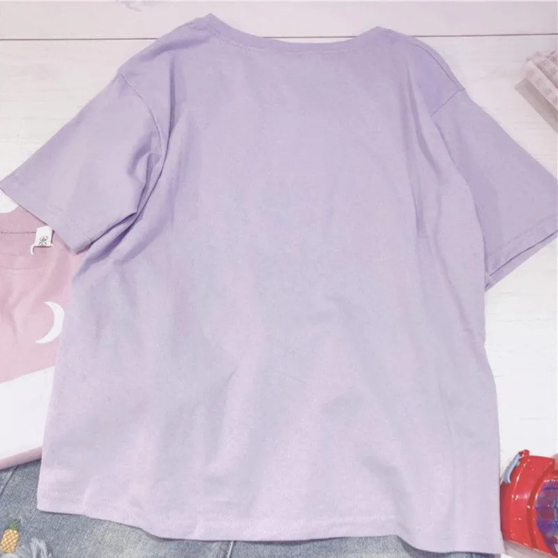 "HARAJUKU MOON" PASTEL TEE K070809