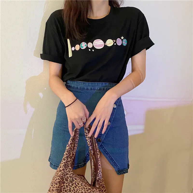 "PLANET EMBROIDERY“  T-SHIRT N072003
