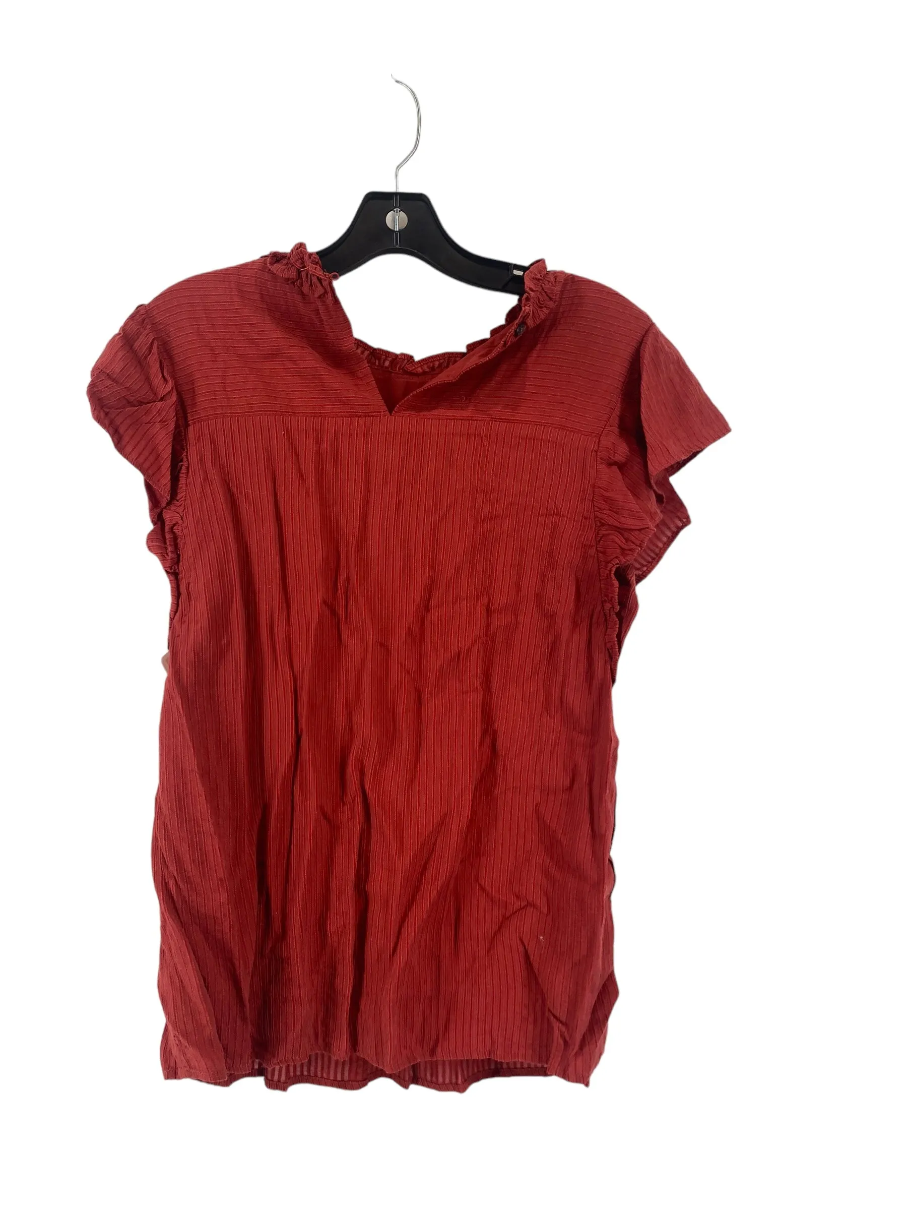Red Top Sleeveless Loft, Size M