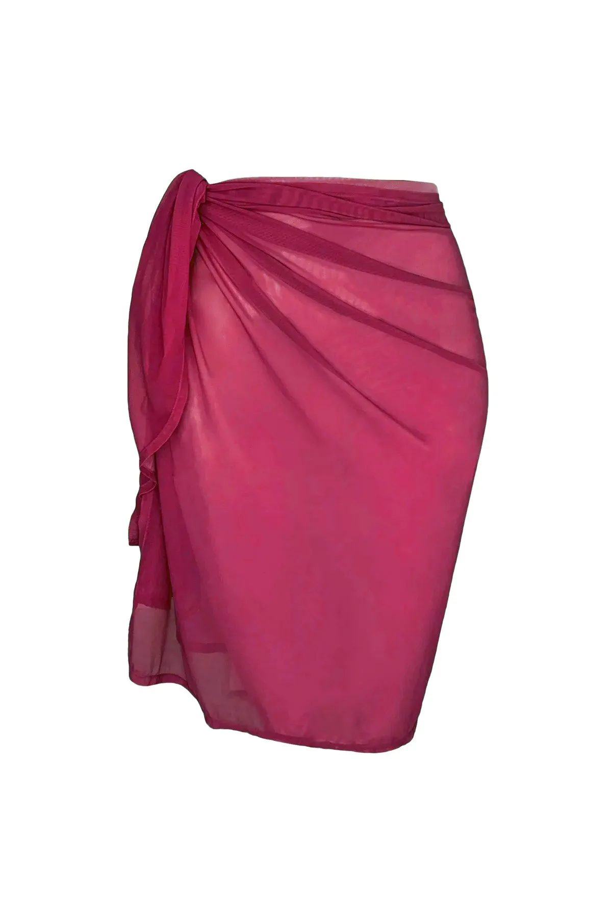 Riviera Mesh Sarong - Raspberry