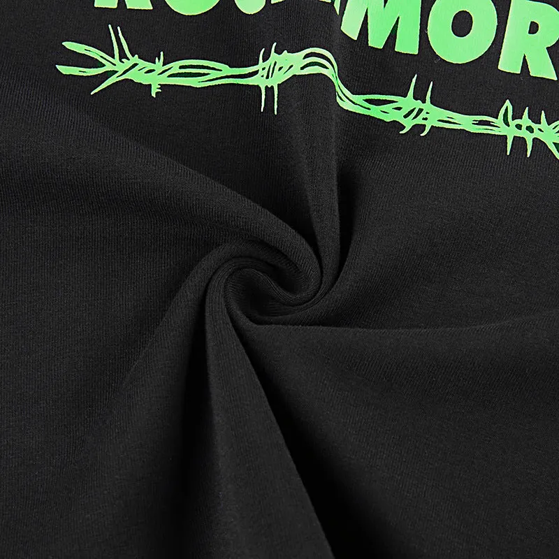 “ROCK MORE” HIGH COLLAR T-SHIRT W102713
