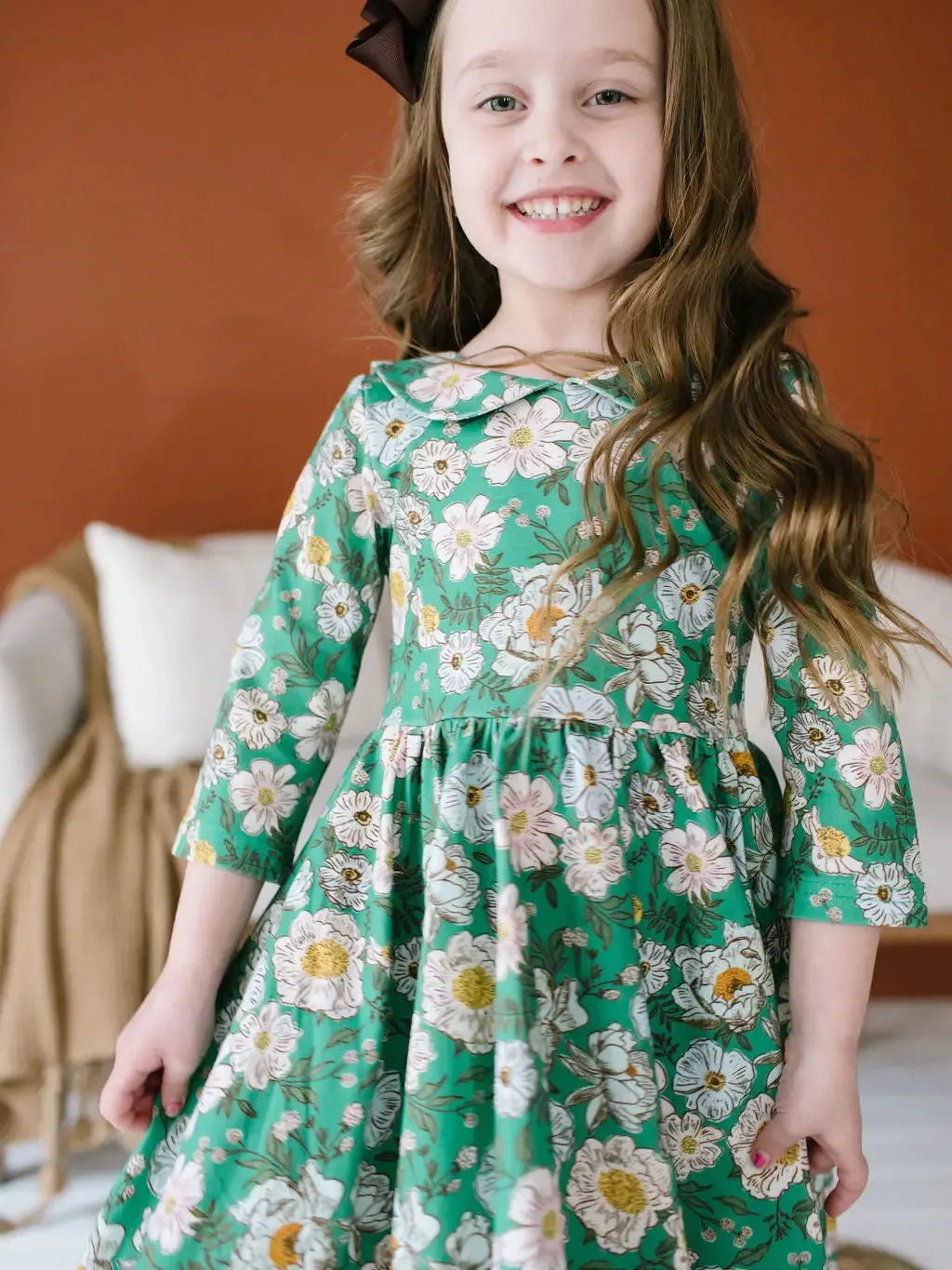Rubina Twirl Dress - Vintage Greens
