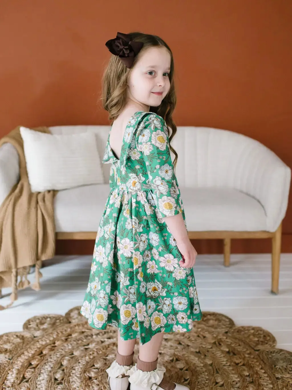 Rubina Twirl Dress - Vintage Greens