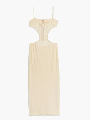 RUCHED CUTOUT MAXI